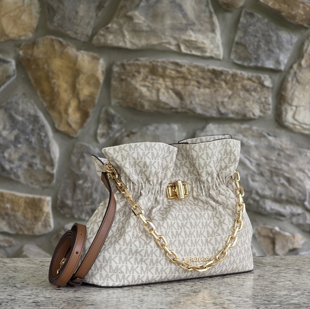 Michael Kors Large Logo Vanilla Crossbody